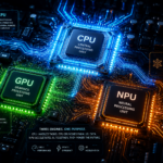 CPU, GPU, and NPU comparison in a modern AI computer