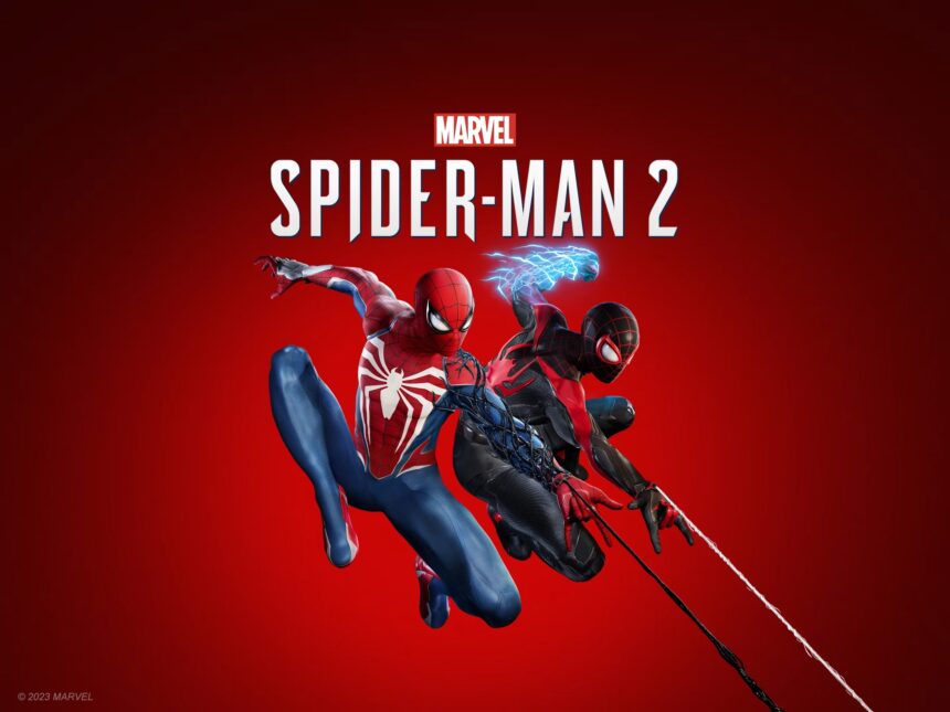 Marvel's Spider-Man 2 showing Peter Parker in the Fresh Start suit added in the latest PS5 update.