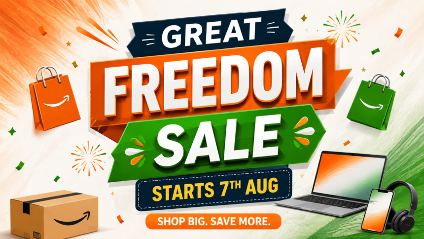 Amazon Great Freedom Sale 2026 discounts on smartphones TVs laptops fashion and appliances