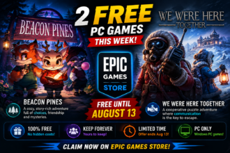 Epic Games Free Games featuring Beacon Pines and We Were Here Together giveaway.