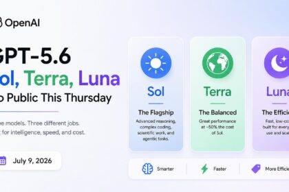 ChatGPT interface showing GPT-5.6 Luna and unlimited text chats for Free users.