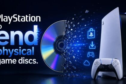 Physical Games on PlayStation displayed on a shelf as gamers debate Sony's 2028 disc decision
