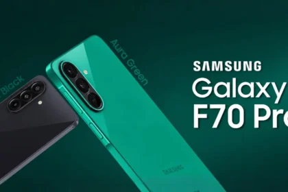 Samsung Galaxy F70 Pro 5G featuring Snapdragon 7 Gen 4 processor, 6000mAh battery, and 120Hz AMOLED display