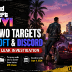 GTA 6 logo with a warning about the latest leaks and legal action