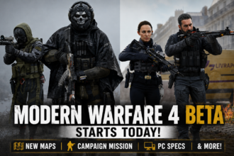 Modern Warfare 4 Beta gameplay showing soldiers preparing for battle